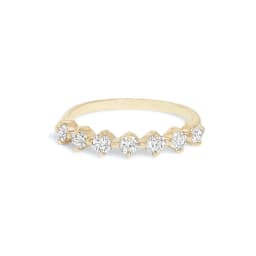 Simple Women's Ring Gold Color Geometry Cubic Zirconia Minimalist Stacking Rings Finger Accessories Female Jewelry Gifts R018