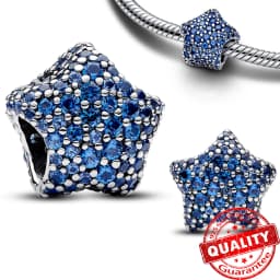 Boutique Unique 925 Sterling Silver Stars & Moon Dream Catcher Dreamy Blue Dangle Charm Fit Original Bracelet Fashion Jewelry
