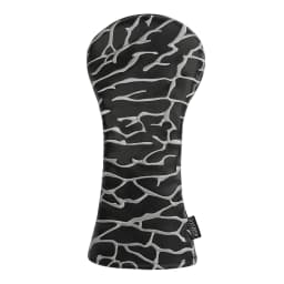 Black PU Leather Embroidery Golf Head Covers Driver Fairway Woods Hybird Blade Large Mallet Putter Cover