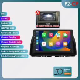 10.1" Hizpo 2Din Android13 Car Radio for Mazda CX-5 2012 - 2015 DSP RDS GPS Navigation BT 4G Android Auto CarPlay 360° CAM