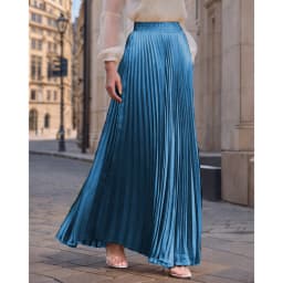 2026 New Spring Summer For Women 22 Solid Colors Midi Flowing Draped Large Hem Long High Waist Pleated Skirt Sweet Elegant