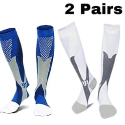 2/3/4 Pairs Running Men Compression Socks Fit Varicose Veins Football Soccer Stockings 30 Mmhg Atheletic Men Women Sports Socks