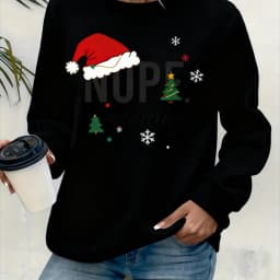 Women's Autumn and Winter Loose Casual Comfortable Tree and Bird Design Printed Velvet Long-Sleeved Round Neck Hoodie Pullover