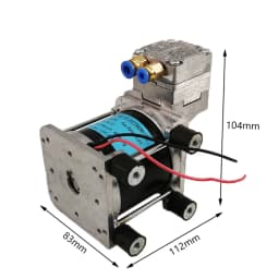 DC 24V Micro Air Pump Negative Pressure Pump RYX-20L Oil-Free Vacuum Pump Small Electric 20L/MIN -80Kpa 30W G1/8
