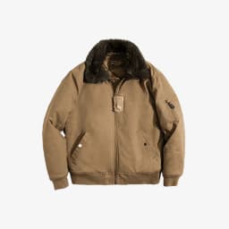 Maden Men's Vintage B-15 Bomber Jacket Green Khaki Faux Rabbit Fur Collar Thick Padded Winter Coat Warm Windproof Zipper Parka