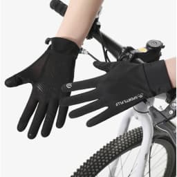 Men Cycling Gloves Sun Protection Summer Ice Silk Running Fingertip Flip Top Fishing Anti Slip Breathable Hiking Travel Gloves