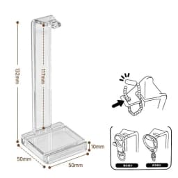 1/2/3Pcs Clear Acrylic Anime Merch Display Stand With Base Hanging Bar For Keychains Photocards Standees For Anime Collectors