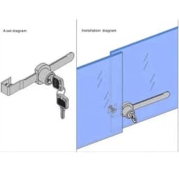 4Pcs Sliding Glass Door Lock Display Case Lock Ratchet Lock with Chrome Finish, Security, Keyed Alike Showcase Display