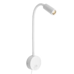 Wall Lmap Sconces Clamp Light 3W Bedroom Lamp On/Off Switch White Silver Black Flexible Gooseneck Home Bedside Reading Lights