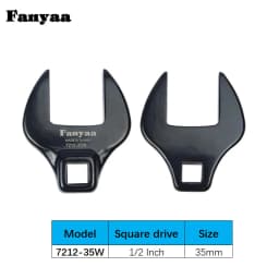 27-36mm Crowfoot Wrench 1/2 Inch Drive Open End Socket Head, Industrial Ratchet Tool for Torque Wrench Fanyaa
