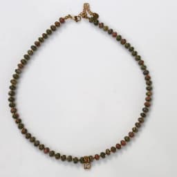 2026 autumn and winter 4*6mm natural stone abacus beads stainless steel bead jewelry necklace, suitable for daily wear