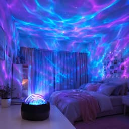 LED Starry Sky Projector Light 7 Colors Night Light Touch Switch USB Powered Auto Rotate Home Bedroom Party Decor Lamp Kids Gift