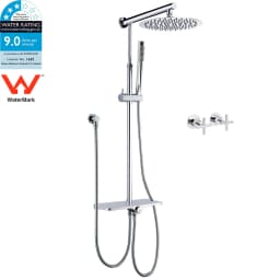 **Sydney Stock** KYLINS 2 In 1 Shower Set Round 8/10/12'' Rain Shower Head Sliding Rail Diverter DIY Matt Black WELS WaterMark
