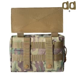 Camouflage Utility Pouch Multi‑compartment Organizer Bag for Backpack Vest Attachment Outdoor Storage Waist Accessories Bag