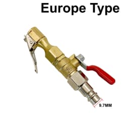 Car Tire Inflator Nozzle Lock on Tire Inflator Chuck Quick Inflation Hose Adaptor With Valve For Air Compressor EU C-Type And US