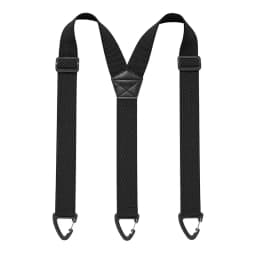 New Heavy Duty Work Suspenders for Men 3.8cm Wide with Plastic Gripper Clasps Adjustable Elastic Trouser Pants Braces-Black 1pcs