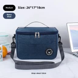 Portable Lunch Bag Food Thermal Box Waterproof Office Cooler Lunchbox With Shoulder Strap Insulated Case Essential for picnics