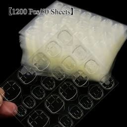 10 to 200 Sheets Nail Adhesive Tabs, Environmentally Waterproof Double-Side Nail Glue Sticker, For False Nails Press On Nails