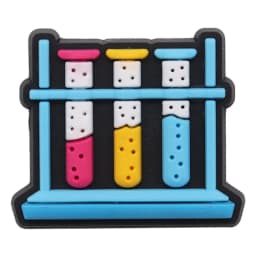 1-17Pcs PVC Science Lab Equipment DIY Shoe Charm Children Button Clog Test Tube Sandals Decorations Birthday Gift