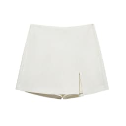 Women's High Waist Skort with Front Slit And Side Zipper Fashion Solid Shorts Skirt Female High Waist Skort Mujer