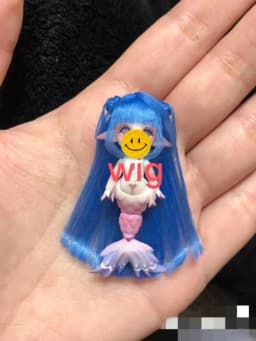 5cm mini mermaid doll hair custom hair mini BJD doll hair