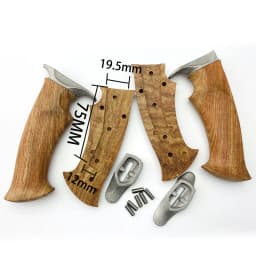 1 Set Rose Wood Knife Handle for DIY Semi-finished Damascus Knife Handle Material with Knife Guard DIY Making Blade Accessories