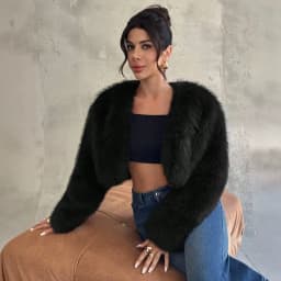 Short Coat Women Faux Fur Fox Coats Jackets Casual Coat Thick Warm Y2k Streetwear Jacket Elegant Work Outerwear Autumn Winter