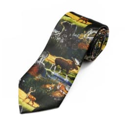 Men's Smooth Soft Polyester 8cm Tie Vintage Cute Giraffe Cat Vegetable Reindeer Pattern Printed Wedding Party Accessory Gift