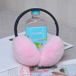 Rex Rabbit Fur Hang Ear Cover Warm Winter Earmuffs Headwear Ear Muffs Fur Earmuffs Cold Ear Warmer Fold Ear Protection Headband