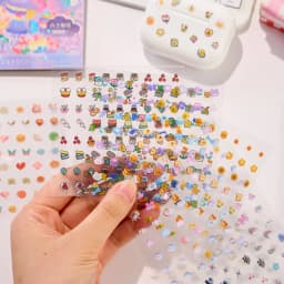 28sheets Kawaii Mini Cartoon Sticker Book DIY Diary Album Scrapbook Handmade Collage Material Cute Children's Stickers