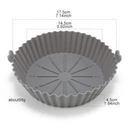 Air Fryer Baking Tray Reusable Silicone Baking Basket Grill Pan Food-Grade Safe Non-Stick Fryers Ovens Microwave Oven