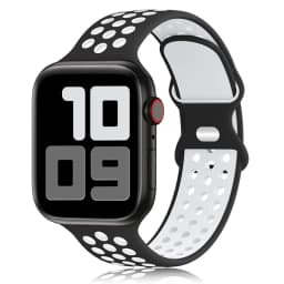 Sport Strap for Apple Watch Band 44mm 40mm 42-38-41mm 45 mm Air-hole Silicone Bracelet iWatch Series 9/8/7 6 SE 5 Ultra 2 49mm