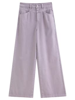 DUSHU 2025 Women's Multi-Color Straight Jeans - Casual Wide Leg Denim Pants Comfort Daily Wear New Arrival