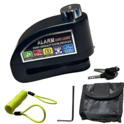 Waterproof Motorcycle Alarm Lock Bike Security Anti-theft Lock Motorbike Mountain Bike Disc Brake Lock + Bag + 1.5m Reminder Rop