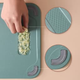  1pc Cutting Board Two Sides Of Stainless Steel and Plastic Dual-purpose Multifunctional Cut Vegetables and Meat Chopping Boar