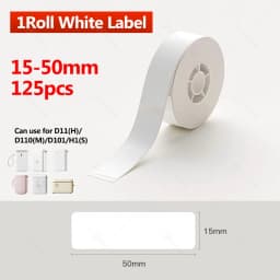 Niimbot D11 Label Sticker D110 D11H D110M Label Printer Paper self-adhesive Sticker Waterproof Pure White