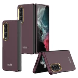 For Samsung Galaxy Z Fold 4 Ultra Thin Color Contact Lens Plated Metal Frame All-inclusive Protection Folding Cell Phone Cover