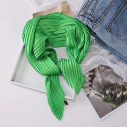 New 70X70CM Minimalist Solid Color 70cm Pleated Scarf Decoration Scarf Sunscreen Thin Scarf Pressed Pleated Square Scarf