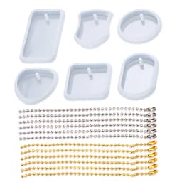 DIY Craft Hanging Pendant Mold Geometric Shape Hanging Listed Epoxy Resin Mold UV Crystal Resin Perforated Silicone Mold