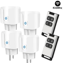 220V Wireless Remote Control Socket Switch EU FR Plug-in Electrical Socket Programmable Outlet Switch for Light,Smart Home 15A