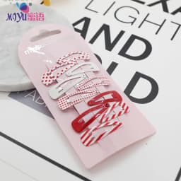 Girls Hair Clips 10 Set Mini Press Clips Colorful Baked Lacquer Baby Safe Snaps Cute Cartoon Prints Pink Hair Barrettes
