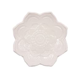 Flower Decorative Elegant Pattern Sturdy Ceramic Trinkets Dish Accessory for Rings Necklaces and Bracelets