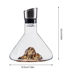1500ml Crystal Glass Wine Decanter With Built-in-Dispenser Handheld Wine Aerator Bottle For White And Red Wine