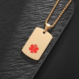 Hot Sale Pendant Smooth Plate Tag Men Retro Necklace Jewelry