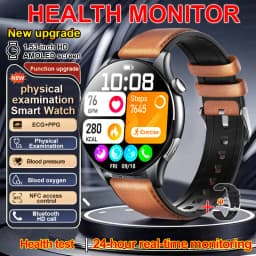 2026 New Smart Watch NFC ECG+PPG Blood oxygen Uric Acid Blood Pressure Sapphire Smartwatch Men For Android iOS Smart watch men