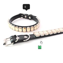 Bling Rhinestone Dog Collars Pet PU Leather Glass Crystal Diamond Puppy Pet Collar Pink Blue Collars Leashes for Dog Accessories