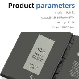 SUOZHAN 9JM71 Laptop Battery For Dell Latitude 14 7320 7420 7520 13 5320 Series Replace Parts HDGJ8 MHR4G 7FMXV TN2GY 4M1JN