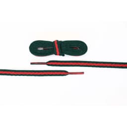 8mm Green Red Heavy Duty Webbing Ribbon Shoelaces Polyester Flat Laces Single Layer Shoestrings Plastic Tips for Sneakers Boots