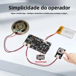 GC03 Recording Card Voice Recording Board Movement Creative Gift Box Christmas Birthday Card MP3Voice Module TYPE-C with Speaker