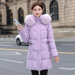 Women's Down Cotton Jacket 2025 Comfortable Elegant Ladies Winter Parka Coat Loose Temperament Lady Cotton Padded Outerwear